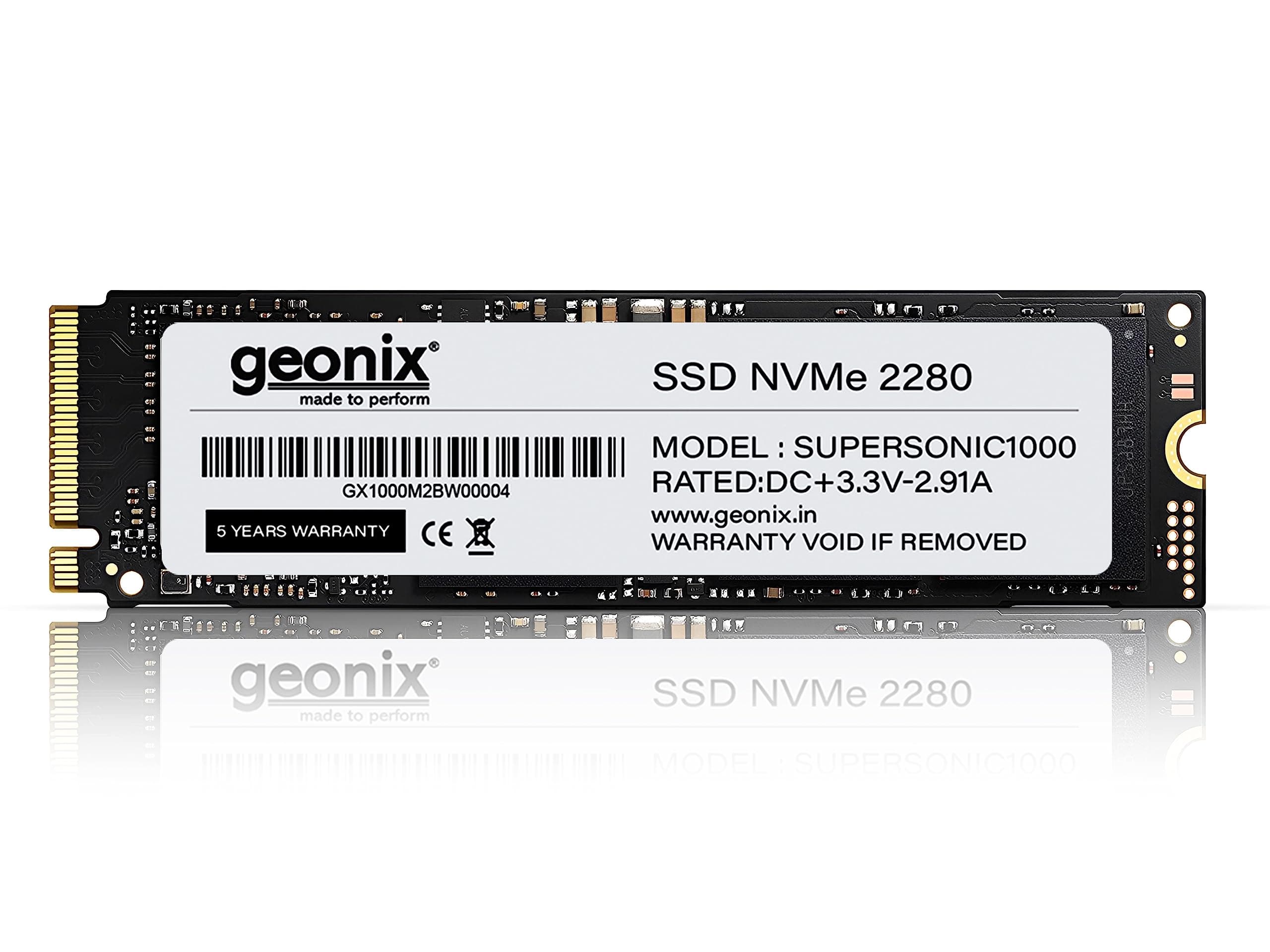 GEONIX 512GB M.2 NVMe SSD, 2280 SATA III (6Gb/s), Read Speed – Up to 2650 Mbps, Write Speed – Up to 2000 Mbps, Internal Solid State Drive(SSD), (5years Warranty)