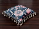 ishro home Premium Cushion Cover 16 inch x 16 inch | Set of 5 – Soft European Standard Fabric, Frill Design, Machine Washable | (5, Night Sapphire, 16x16 Inch) 4