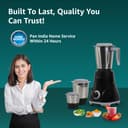 Havells Pulse 500 Watt Mixer Grinder|3 Stainless Steel Leak-Resistant Jars (400ml, 800ml, 1.2L)|3 Speed Control|Heavy-Duty ABS Body|Durable SS Blades|Air Vent Technology |1 Year Product Warranty|Black 4