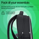 HP 330 15.6-inch Laptop Backpack/Trolley Pass-Through; Padded Back Panel; Padded air mesh Panel/Hand wash and air Dry/1 Year Limited Warranty (793A7AA) 3