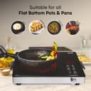 Glen 2200W Infrared Cooktop Stove with Grill Rack for Barbecue, Touch Control, Crystal Glass Plate, Digital Display, 4 Modes, Timer, Surge Protection, for Induction & Flat Bottom Utensils (SA-3077IR) 4