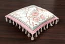 ishro home Premium Cushion Cover 16 inch x 16 inch | Set of 5 – Soft European Standard Fabric, Frill Design, Machine Washable | (5, Gul-o-Parinday, 16x16 Inch) 4