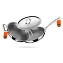 Stahl Artisan 3 Piece Triply Stainless Steel Cookware Set, Artisan Triply Kadhai 24cm + Artisan Triply Fry Pan 24cm with SS Pro Lid | Induction & Gas Compatible | Cookware Combo for Frying & Cooking 2
