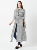 Miss Chase Women's Polyester Striped Relaxed Fit Waist Elasticated Top 2