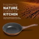 Preethi Artistic Collection Die Cast Non Stick Fry Pan, 24 cm,with Glass Lid, 5 Star Non Stick Effect, Cook & Serve, Earthy Brown 3
