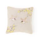 haus & kinder Cushion Cover 16 x 16 Inch | Embroidered Decorative Cushion Cover for Sofa, Bed & Home Decor | Arbor Wing Beige | Pack of 1 4