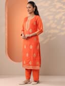 Libas Solid Libas Silk blend Straight fit Kurta set for Women | daily wear suit 2