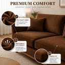 Namdev Art's Velvet Sofa Cushion 21x22x5 Inch | High Density 32 Foam Seat Cushion | Soft & Comfortable Sofa Gaddi with Zip Cover | Multipurpose Cushion for Sofa Chair (Brown) 3