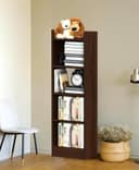 Enigmatic Woodworks Wooden Open Bookshelf Multipurpose for Home Rack Showcase Organizer for Living Room I Study Room I 5-Tier I Finish-Suede DIY(Wenge) 33 * 24 * 121 CM 1