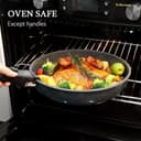 Febzona 6 Pcs Pots and Pans Non Stick Cookware Combo Set Induction Ready, with Detachable Handle, Stackable Kitchen Cooking Set Removable Handles, Oven Safe, frypan Tea pan Utensils (Stone Black) 5