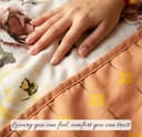 BSB HOME 280 GSM Reversible Dohar for Single Bed,Ultra Soft AC Blanket, Lightweight All Season Comforter, Breathable Summer Quilt,Floral Printed Blanket, 60 x 88 Inches(152 x 224 cm) - Botanical Cream 2