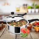 Milton ProCook Triply Pressure Cooker Stainless Steel with Outer Lid, 1.5 Litres, Induction and Gas Stove Compatible, Gasket Release System, 5 Years Warranty, ISI Certified, Silver 5