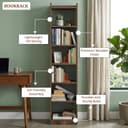Callas 7 Layer Engineered Wood Bookshelf Multipurpose Home Decor Storage Rack | Showcase Organizer for Living Room, Kitchen, Bedroom, Office | (BR-O7-WL) 4