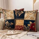 ishro home Premium Cushion Cover 16 inch x 16 inch | Luxury European Mosha Fabric | Love at First Sight Designs | Hidden Zipper | Machine Washable, Non- Fading | (2, Jodhpuri Royale, 16 x 16 Inches) 1