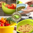 Clazkit Multi-Purpose Strainer or Washer Bowl for Rice Fruits & Vegetable Rice Bowl Color May Vary, Plastic - 10.2 x 17.5 x 24.3 Centimeters 5