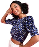 POPWINGS Women Casual Multi Color Animal Printed Satin Crop Top | Women Tops | Women Regular Tops | Women Tops | Women Stylish Tops 1