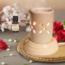 Pure Source India Ceramic Oil Diffuser Electric Small (4.5 inch, Ivory White) 5