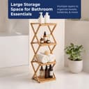Lifelong Foldable 4-Tier Bamboo Storage Rack | Space Saving Wooden Shelf for Bathroom Essentials, Kitchen Storage, Bedroom Organizer, Living Room Display, Balcony Plants & Laundry Accessories 3