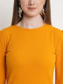 POPWINGS Casual Solid Puff Button Long Sleeves Top for Women || Summer Round Neck Stylish Western Top for Jeans 4