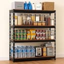 JD FRESH 4-Tier Extra Large Metal Shelf Rack/60x36x12 Inch Adjustable Boltless Shelving Unit/Heavy Duty Display Rack Organizer for Garage/Kitchen/Warehouse/Tool-Free Assembly and Rust-Resistant 2