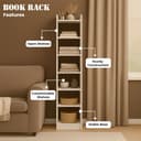 Callas 6 Layer Engineered Wood Bookshelf Multipurpose Home Decor Storage Rack | Showcase Organizer for Living Room, Kitchen, Bedroom, Office | (BR-07-White) 5