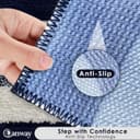 CANWAY® 1100 GSM Rectangular 3 Pieces|50 x 35 cm| Anti-Skid Microfiber Bathroom Door Mat, Water Absorbent Floor Mat|Blue 4