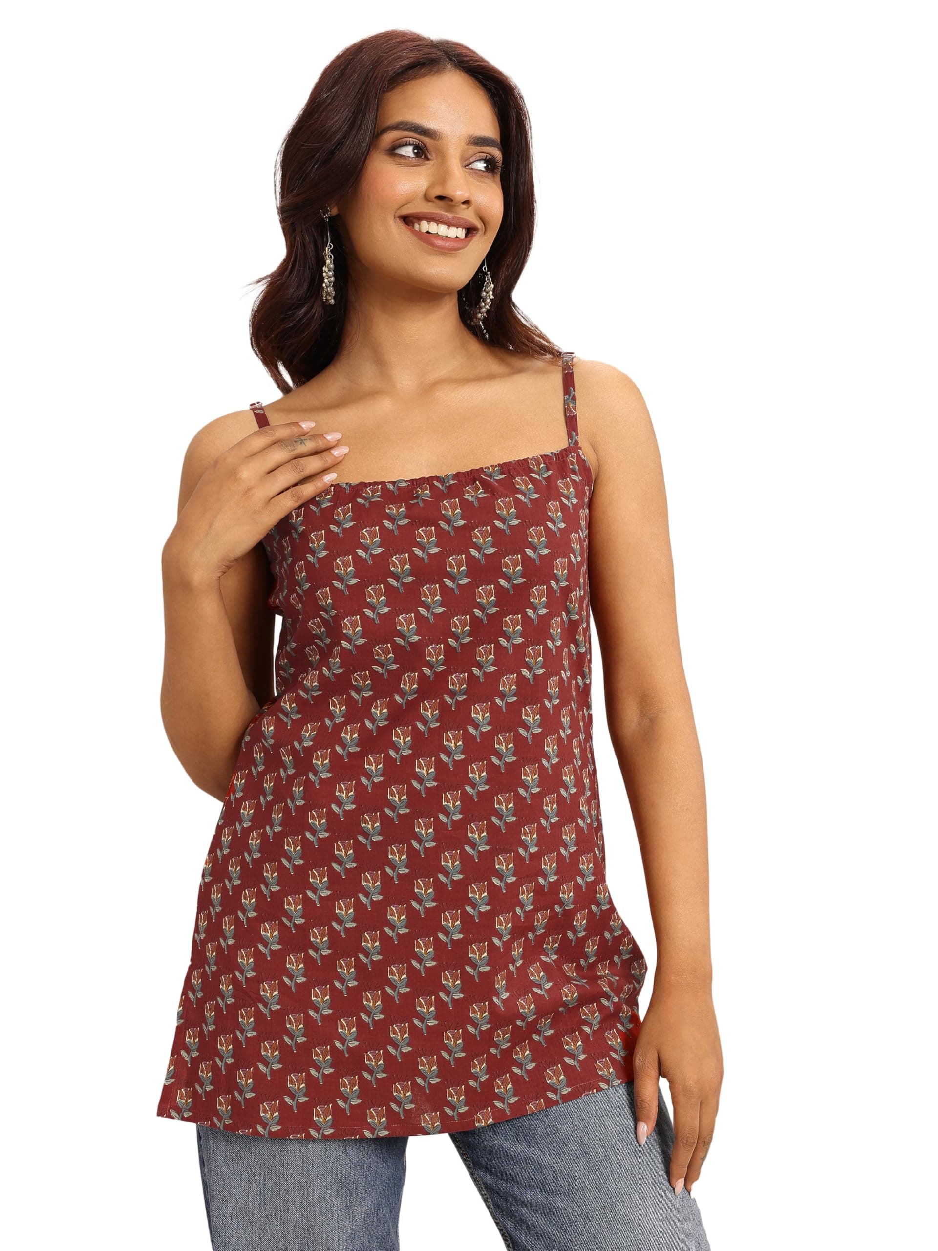 Libas Printed Cotton Straight Kurti for Women Suit