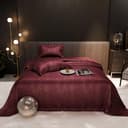 Stoa Paris 300TC UltraSatin Printed Double Bedsheet with 2 Pillow Covers, Gentle on Skin & Hair, Wrinkle & Fade Resistant, Aesthetic Home Decor, Gift for Couple, Starlit Night - Wine (228cm x 254cm) 3