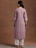 Libas Womens Printed Cotton Straight Kurta for Women Suit 3