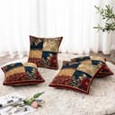 ishro home Premium Cushion Cover 16 inch x 16 inch | Luxury European Mosha Fabric | Love at First Sight Designs | Hidden Zipper | Machine Washable, Non- Fading | (2, Jodhpuri Royale, 16 x 16 Inches) 3