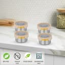 STEELLOCK Stainless Steel Airtight Container with Lid | Leakproof, BPA-Free | Multipurpose Food Storage Containers/Tiffin/Dabba for Office, School & Kitchen | SL-1201-set of 4, 280ml each, Yellow 3