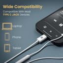 Portronics Conch Kappa C in Ear Type C Wired Earphones with In Line HD Mic, Powerful Audio, 14.2mm Dynamic Driver, Unique Earbuds Design,TPE Anti Tangle Wire,In line Controls,Wide Compatibility(White) 5