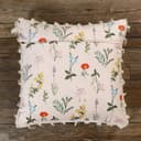 ishro home Premium Cushion Cover 16 inch x 16 inch | Set of 5 – Soft European Standard Fabric, Frill Design, Machine Washable | (5, Blooming Crane's-Bill, 16x16 Inch) 4