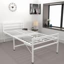 Honey Touch Jasper Folding Bed Single for Sleeping Without Mattress | No Assembly Required | Foldable Bed for Sleeping/Guests/Rented Apartments/Bedroom (3ft x 6ft, White) 5