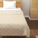 Story@Home Dohar Single Bed Cotton 100% | 150GSM 144 X 220 CM Quilt AC Blanket for Summer | AC Comforter Single Bed | Cream & White, Damask Reversible Design Duvet | All-Season Blanket 3