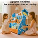 Amazon Brand - Jam & Honey Animal Theme Bookshelf for Kids|4-Tier Display Rack |Storage|Organizing|Kids Bookcase|Perfect for Home,Play-Schools,Nursery|Easy Assembly| Compact|Plastic,Blue Orange 3