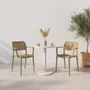 INNOWIN VEDA Chair for Cafeteria | Arm Chair | Accent Chair for Living Room Home, Bedroom, Cafe and Hotels | 3- Year Warranty | Set of 2 | Plastic | Green 2