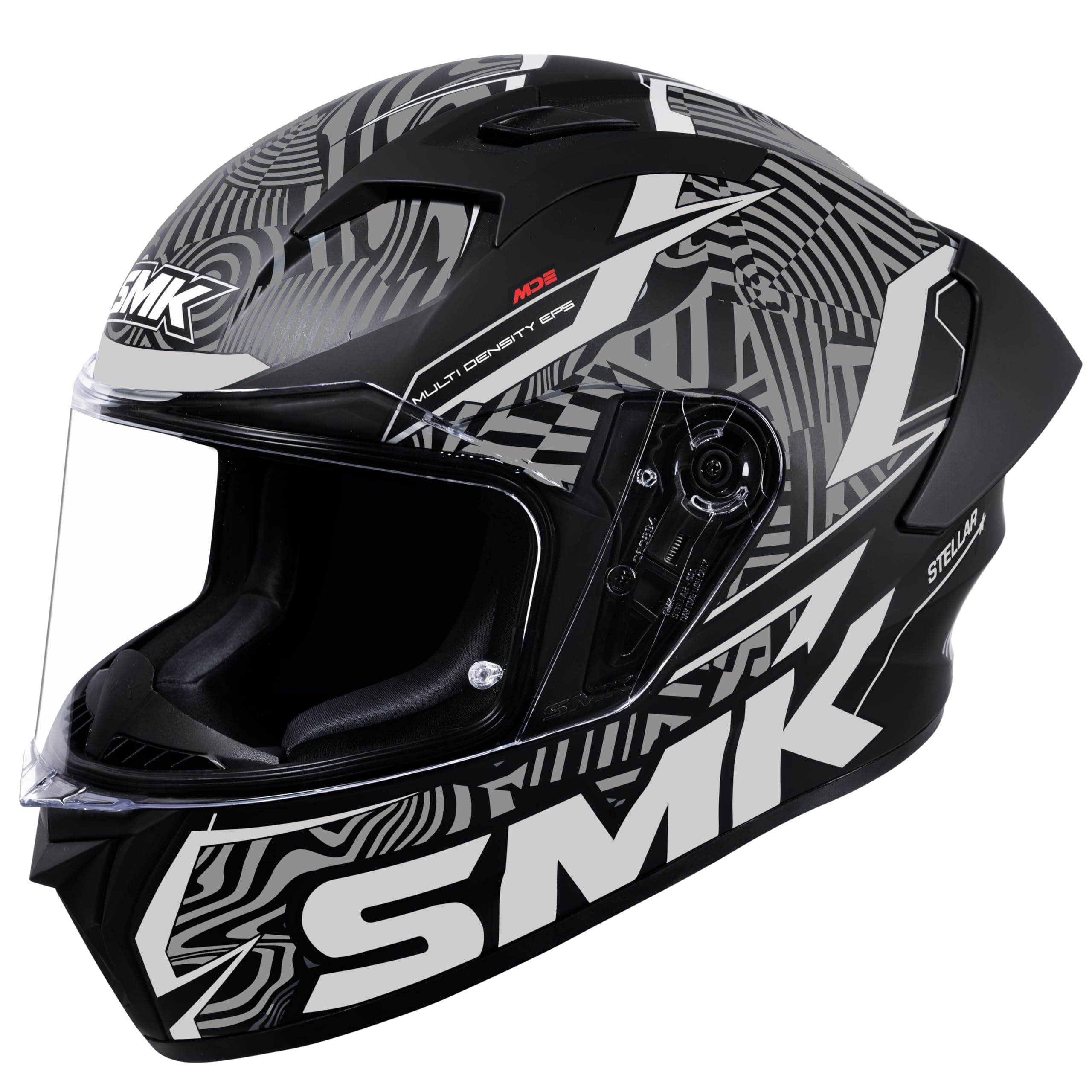 SMK Stellar Sports FURY ISI, DOT and ECE 06 Certified Helmet with Pinlock 30 (GL266 - XL)