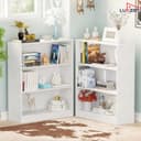 Lukzer 3‑Tier Engineered Wood Bookshelf & Shoe Rack – Open Storage Organizer | Multipurpose Book & Shoe Shelf for Home, Office, Kitchen | DIY Assembly | Made in India (MR‑014/White/100×83×28 cm) 3