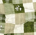 BSB HOME Printred 144 TC Microfiber Single Bedsheet Coat Bedsheet with 1 Pillow Cover - Cheks Printed, Green and White 1