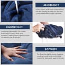 MAXOSHINE Microfiber Towels for Bath Large Size-Super Soft Coral Fleece Bathing Towel with Hook Quick Dry Super Absorbent-Bath Towel for Men and Women-70x140 cm, 350 GSM, Pack of 1 4