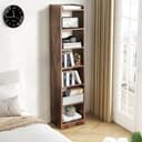 ABOUT SPACE Book Shelf for Home - 6 Tier Cube Book Shelves, Engineered Wood Book Rack for Study Room, Book Organizer Stand for Library, Bedroom, Living Room, Office (L 33 x B 24 x H 178.5cm -Walnut) 4