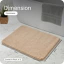 SARAL HOME EASY LIVING Saral Home Microfiber Anti-Skid Rectangular Bath Mat Pack Of 2 (Beige, 40X60 Cm) 2