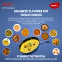 Pigeon Imperi Cast Iron Fry Pan/Skillet, Free Silicone Grip, Pre-Seasoned,100% Healthy & Toxin-Free, Naturally Nonstick Frying Pan, Makes Food Tastier, Strong & Durable, Gas & Induction, Frypan 22cm 2