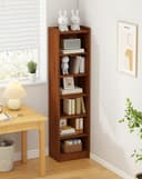 Enigmatic Woodworks Wooden Large Open Bookshelf Multipurpose for Home Rack Showcase Organizer for Living Room I Study Room I 7-Tier I Finish-Suede DIY (Walnut) 33 * 24 * 182cm 3