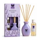 IRIS Lavender Reed Diffuser Set | 45ml Oil + 6 Reed Sticks + Ceramic Pot | Long-Lasting Home Fragrance | for Bedroom, Living Room & Office | Ideal for Gifting 1