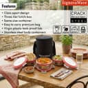 Signoraware Meal Mate Stainless Steel Big Lunch Box with Bag (450mlx3, Red) 4