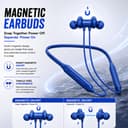 Kratos N4 Bluetooth Neckband with 55H Playtime, Deep Bass, Stereo Sound, HD Calls, Magnetic Earbuds, Type-C Fast Charging, Rich Audio, Hollow Switch for Comfort & Style (Blue) 3