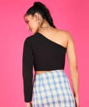 POPWINGS Casual Solid One Sleeves Crop Top for Women |) Latest Stylish Western Crop Tops for Women || Summer Women Top 3
