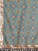Shae by SASSAFRAS Women Patola Saree With Unstitched Blouse 4